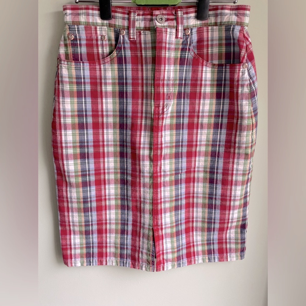 Plaid Pencil Skirt